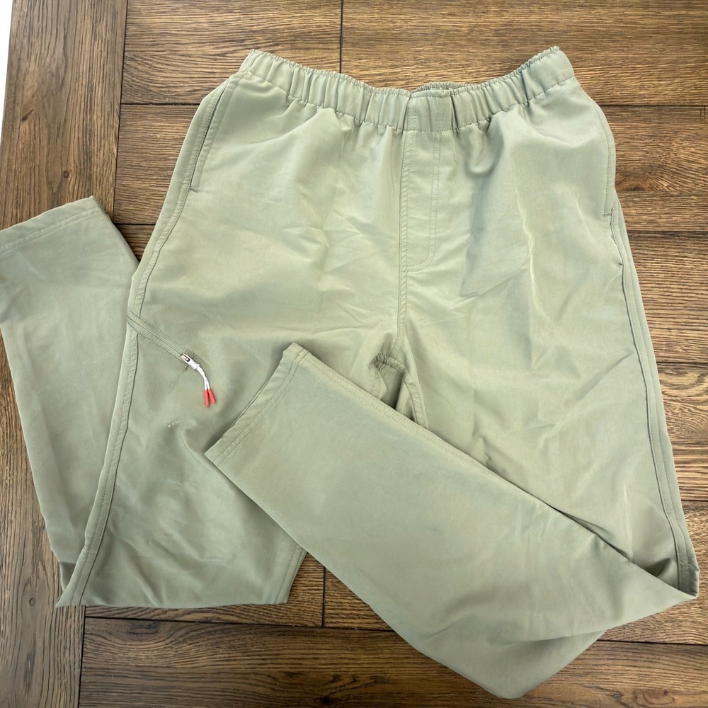 Swiss Alps Mens Sage Green Lightweight Hiking Pants Elastic Waist Size Medium